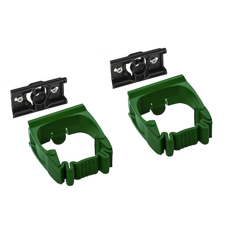 One-size-fits-all, Click-n-go Tool Holder With Wall Adapter, Green, 2PK